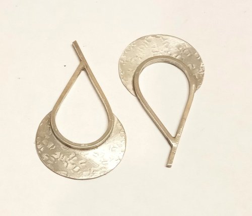 Judy Larson's Disc Cutter Earrings Remodel - , Metalwork, Cutting, Cutting Tool, Cutters, Filing, Finishing, Butane Torch, Soldering, Solder, File and sand away